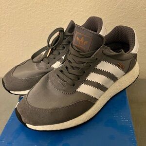 Adidas Gray and White Running Shoes